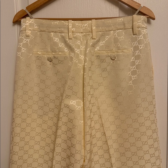 GUCCI Pleated Cotton-Blend Jacquard Straight-Leg Pants - Picture 11 of 15